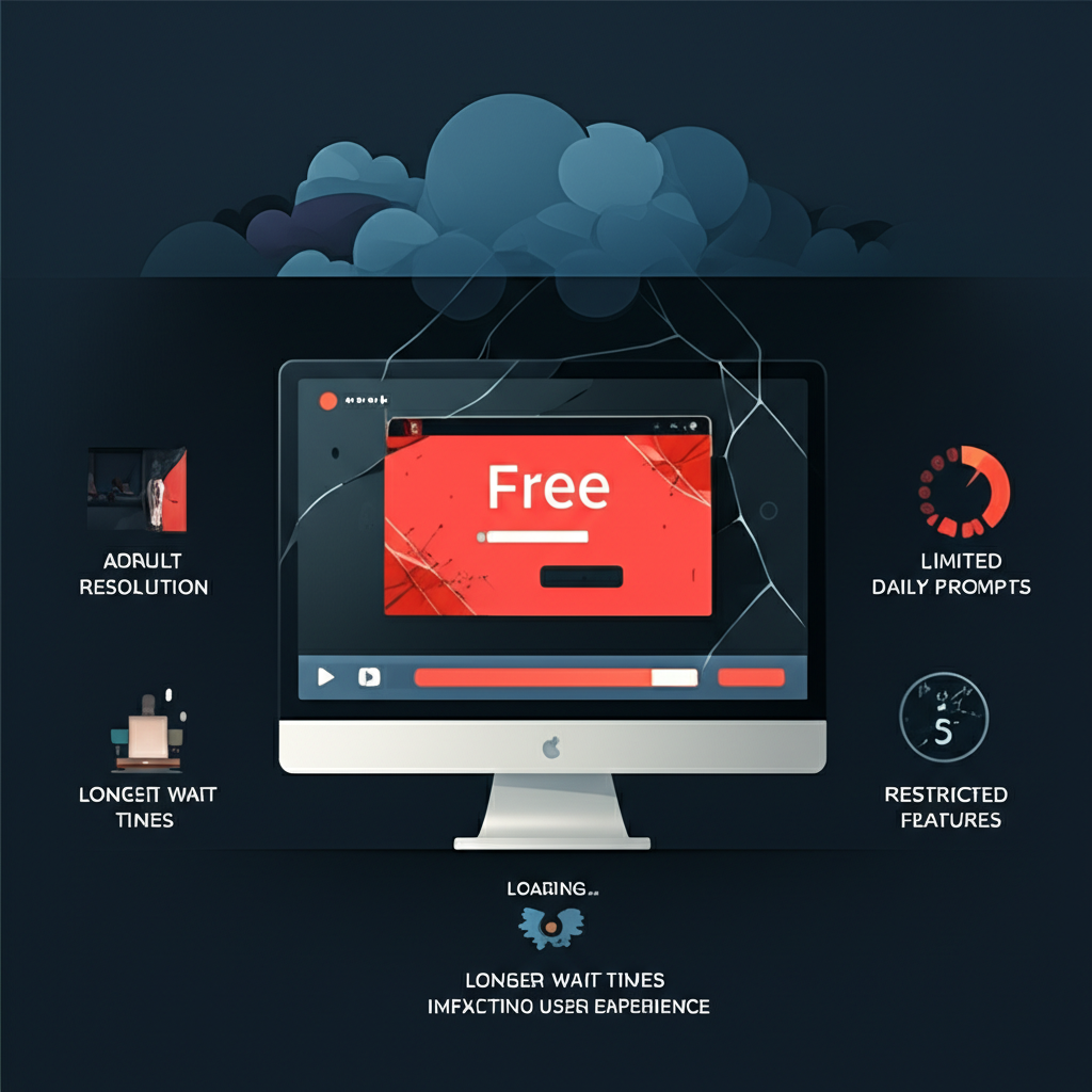 Hidden costs of free AI porn generators including watermarks, lower resolution, limited prompts, wait times, restricted features, and ads