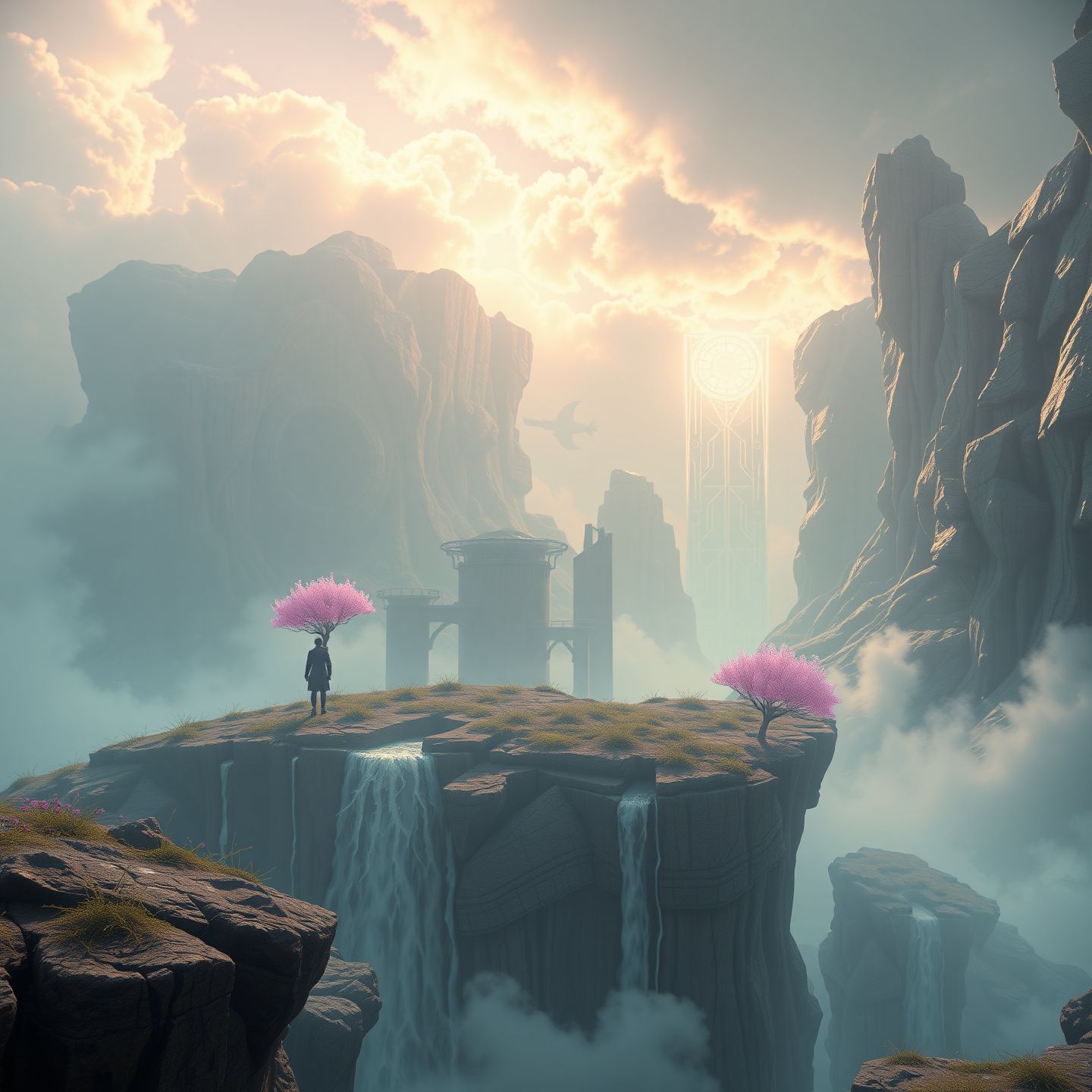 A futuristic digital gallery showcasing a range of diverse artistic styles from photorealistic to fantastical scenarios all created by advanced artificial intelligence algorithms based on user concepts